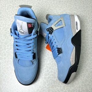 Brand New Retro 4 University Blue -Men's Sleek Trainers Sneakers Shoes